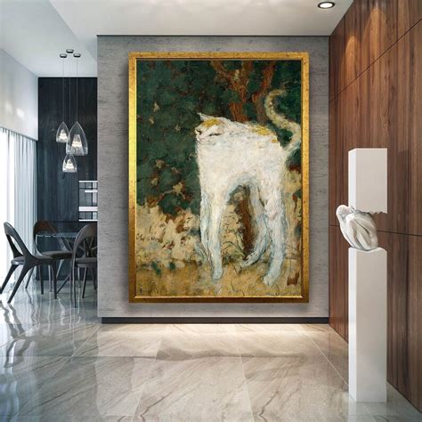 Le Chat Blanc By Pierre Bonnard Canvas Art Print White Cat Etsy Canada