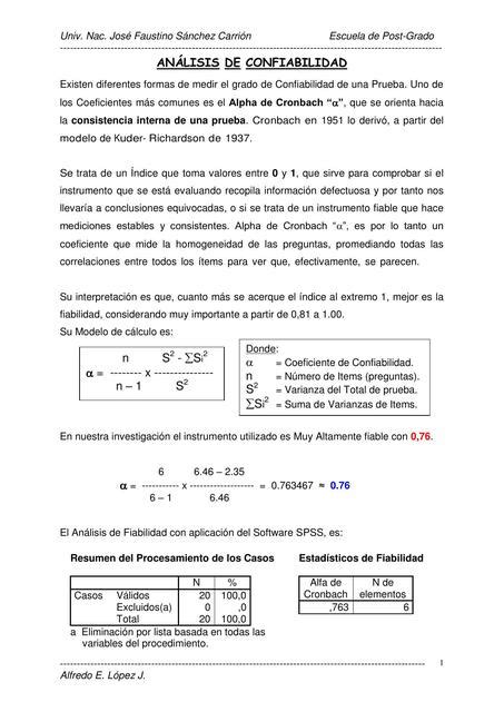 An Lisis De Confiabilidad Caso Kim Hae Ra Udocz