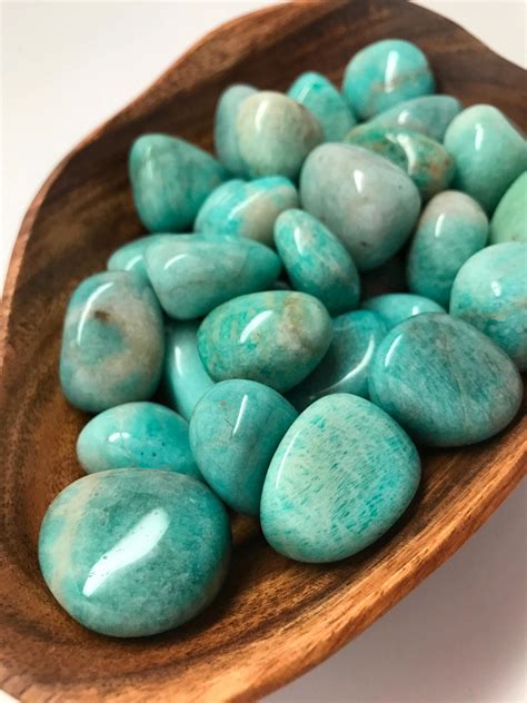 Amazonite Tumbled Stone T Etsy In Amazonite Stones And