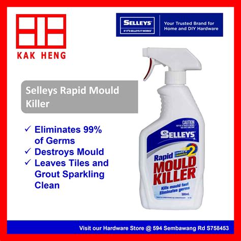 Selleys Rapid Anti Mould Remover Kill Germs Clean Tiles Grout 500ml