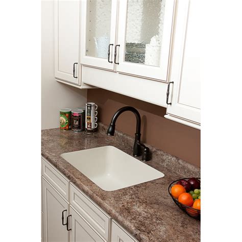 Karran 24 Seamless Undermount Single Bowl Acrylic Kitchen Sink Bisque