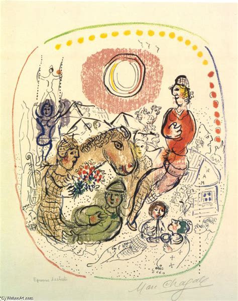 Gravura De Qualidade De Museu Arlequins Jogando 1968 Por Marc Chagall