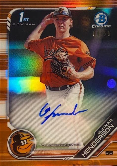 Gunnar Henderson 2019 Bowman Draft - Chrome Draft Pick Autographs #CDA ...