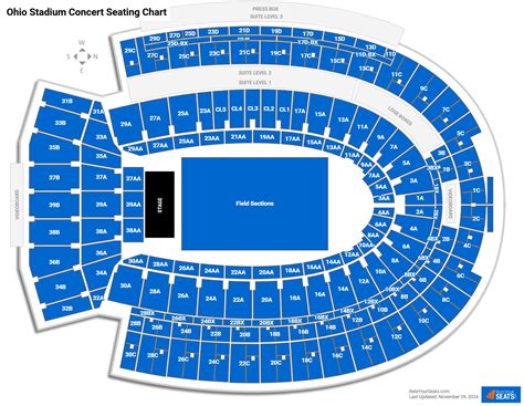 ohio stadium concert seating chart rateyourseatscom