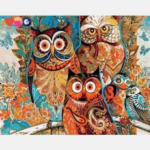 Mandala Owls Paint By Numbers Numeral Paint Kit