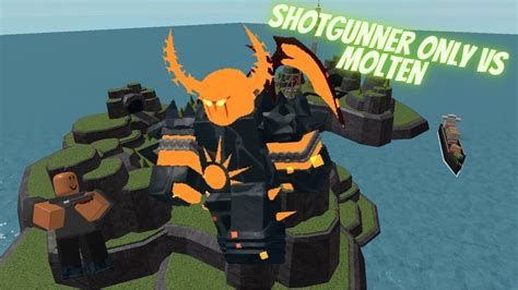 Roblox TDS Shotgunner VS Molten Boss TDS YouTube