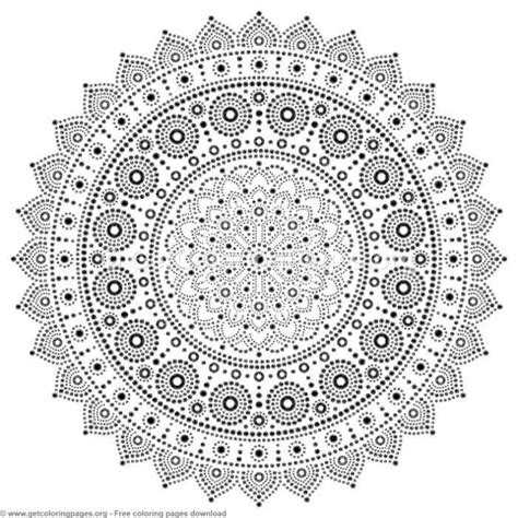 Mandala Dot Painting Coloring Pages Dot Painting Dots Art