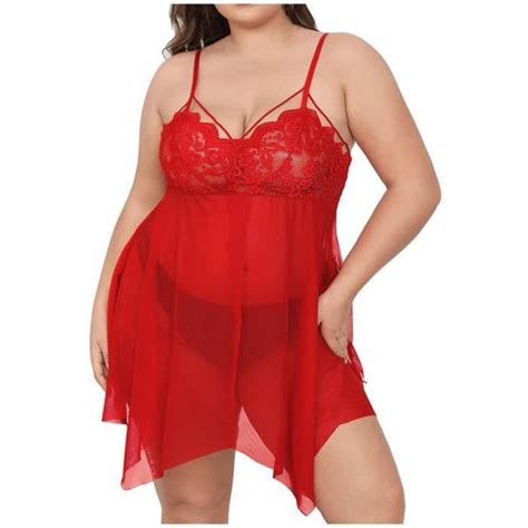 Nouveau Sexy Femmes Dentelle Lingerie Grande Taille Rose Bretelles