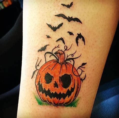 Custom Bats & Pumpkin Tattoo Personalized Temporary Tattoo Funny ...