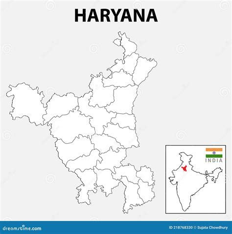 Haryana Map Haryana Administrative And Political Map Haryana Map With