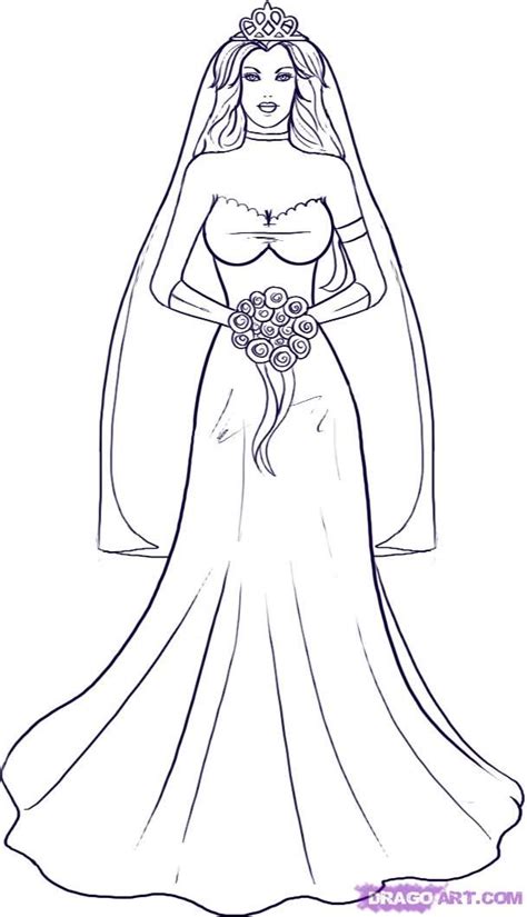 Как нарисовать Невесту карандашом поэтапно Cartoon Coloring Pages, Cool ...