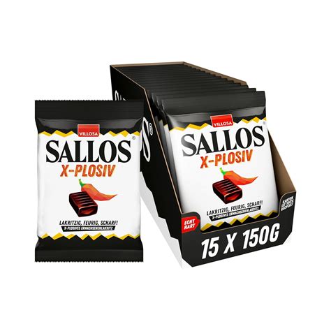 SALLOS X Plosiv Vorrats Pack Scharfe Lakritz Bonbons Mit Chili