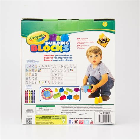 Amloid Crayola Kids At Work 38 Piece Building Block Set