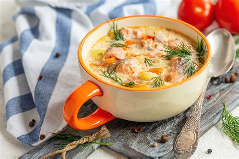 Wild Sockeye Salmon Chowder Marithyme Seafood Company