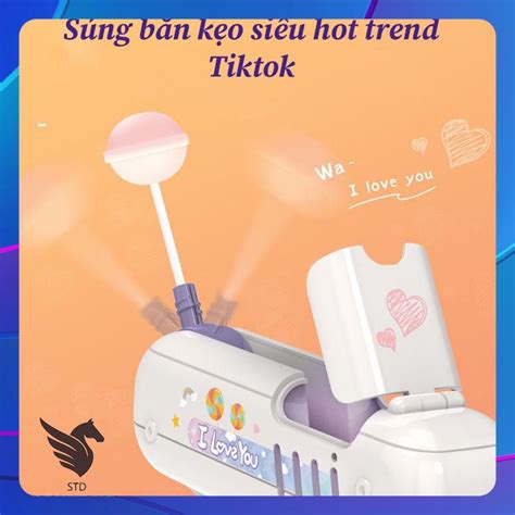 Súng bắn kẹo siêu hot trend Tiktok Tặng kèm 3 cây kẹo Shopee Việt Nam