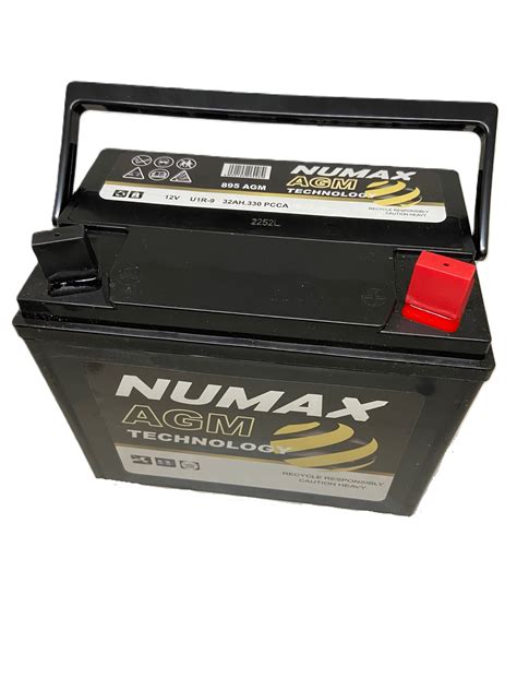 Batterie Tondeuse U1R 9 12v 32ah 330A NUMAX AGM Droite 895