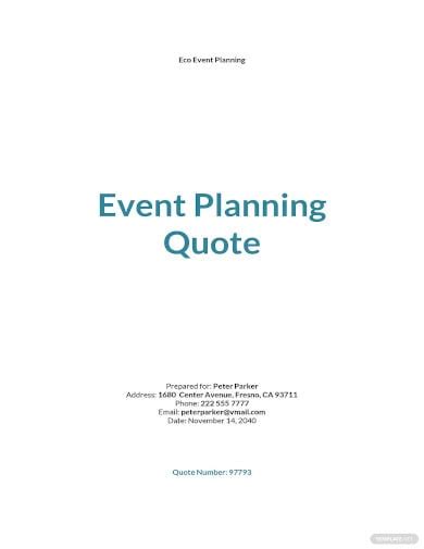 19 Event Quotation Templates Free Sample Example Format Download