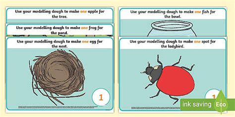 Counting Modelling Dough Mats Teacher Made Twinkl