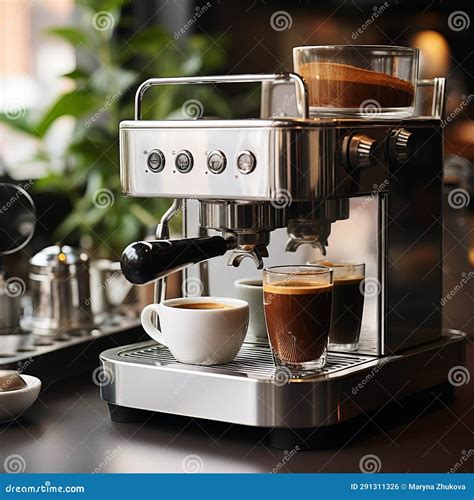 Coffee Machine For Preparing A Hot Drink With Caffeine Modern