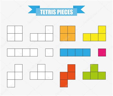 Piezas de Tetris en blanco Vector de stock por ©4zeva 86843620