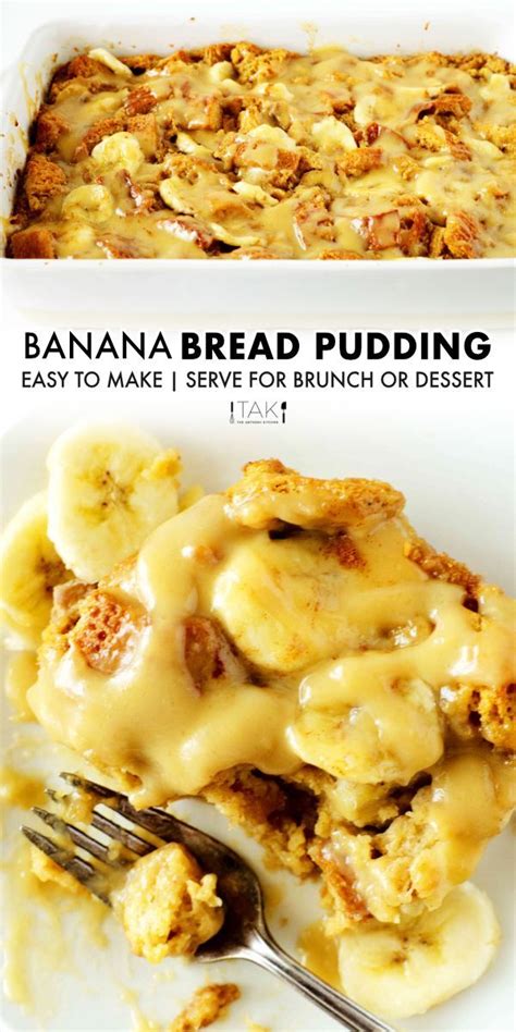 Banana Bread Pudding Recipe The Anthony Kitchen Recipe Banana Bread Pudding Bread Pudding