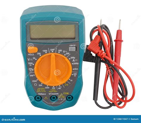 New Modern Digital Multimeter Isolated On White Stock Image Image Of