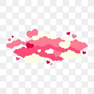 Valentine Cloud Vector Hd Png Images Valentines Day Illustration With