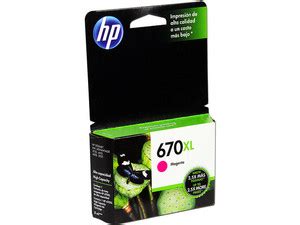 Cartucho De Tinta HP 670XL Magenta Original CZ119AL