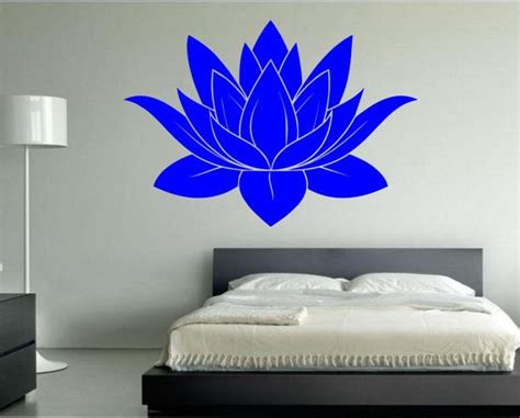 Lotus Flower Wall Decal Vinyl Sticker Art Decor Bedroom Design Etsy