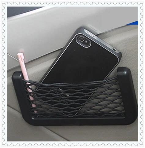 1psc Car Organizer Storage Bag Auto Paste Net Pocket For Audi Q3 Q5 Sq5