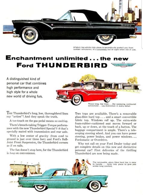 1955 Special Edition Ford Thunderbird Brochure Ford Thunderbird Forum