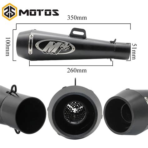 ZS MOTOS boîte d échappement universelle de moto 51mm M4 Yoshimura