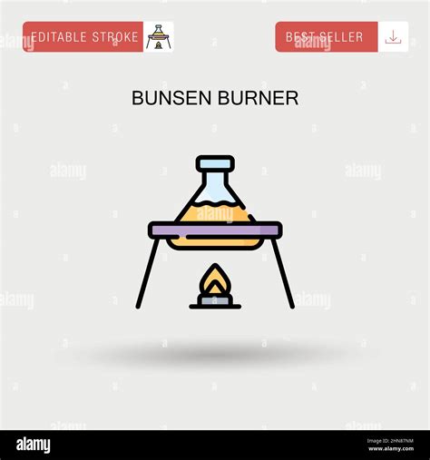 Bunsen Burner Simple Vector Icon Stock Vector Image Art Alamy