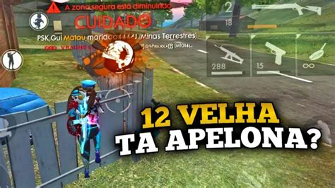 SAI RUSHANDO EM TODOS OS INIMIGOS DE 12 VELHA E DEU NISSO FREE FIRE