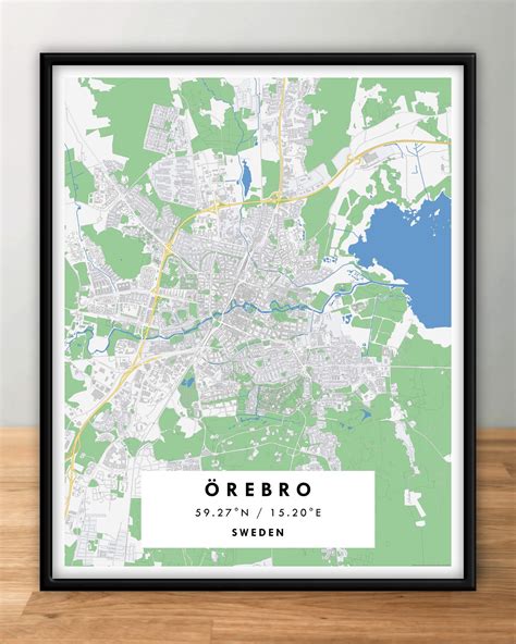 ÖREBRO City Digital Map Poster – Geographical | Maps & More