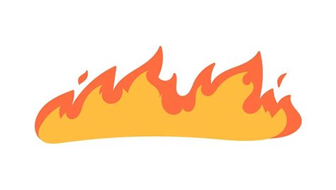 Cartoon Fire Effect A Yellow Bonfire Burns To Heat 22979667 Vector