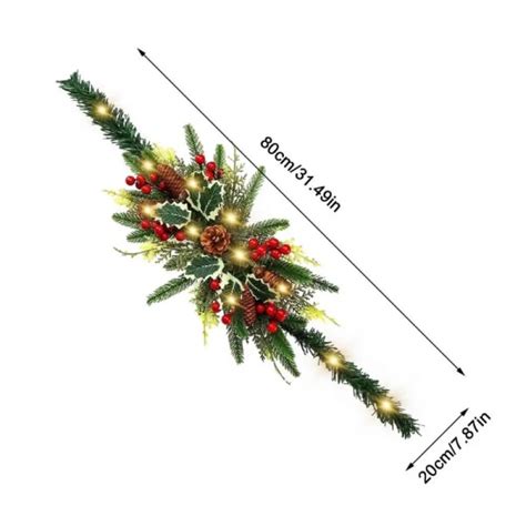 Couronne de Noël artificielle de 80 cm couronne de boîte aux lettres