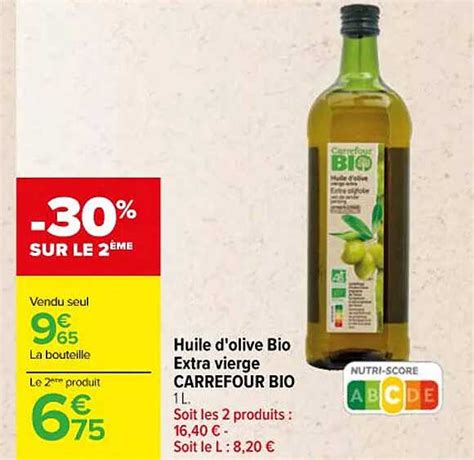 Promo Huile D Olive Bio Extra Vierge Carrefour Bio Chez Carrefour