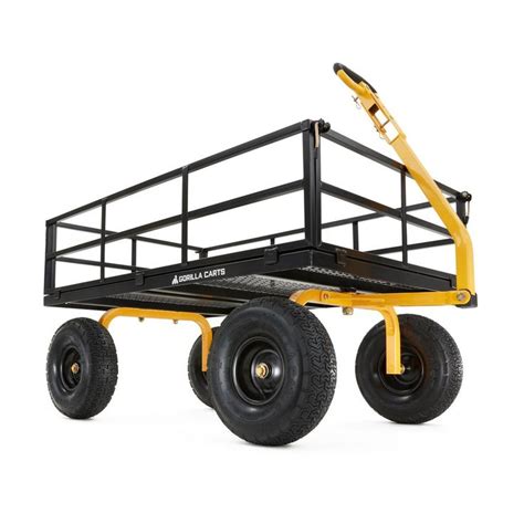 GORILLA CARTS 1 400 Lb Super Heavy Duty Steel Utility Cart GOR1400