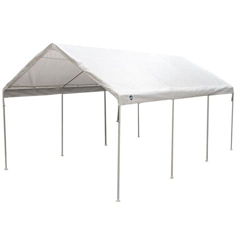 King Canopy 12 Ft W X 20 Ft D Universal Canopy In White C81220pc