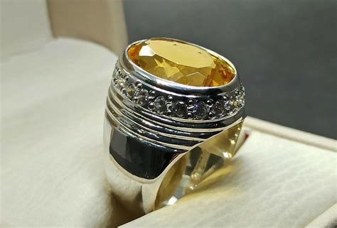 Topaz Engagement Ring yellow Topaz Ring925 Sterling Silver - Etsy