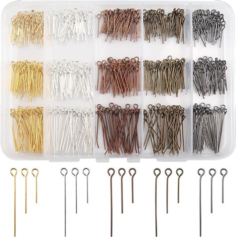 amazoncom  pcs eye pins  jewelry making   mm stainless