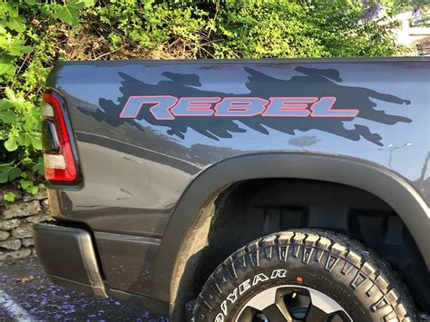 2017 2018 2019 Dodge Ram Rebel Bed Side Decal Sticker Graphics Etsy