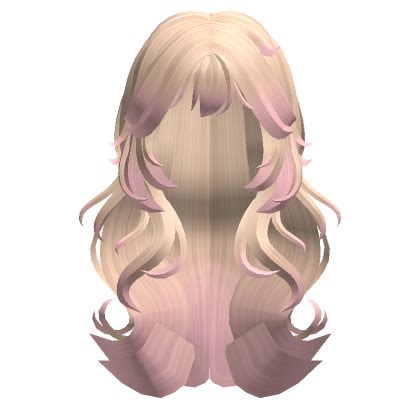 Cute Grunge Layered Wolf Hair Blonde To Pink Roblox