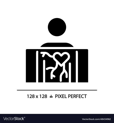 Angiography Pixel Perfect Black Glyph Icon Vector Image