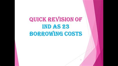 Quick Revision Ind As Borrowing Costs Ca Ravi Kanth Miriyala Ca