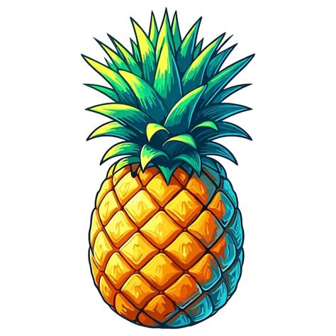 Premium Vector Pineapple Vector Illustration