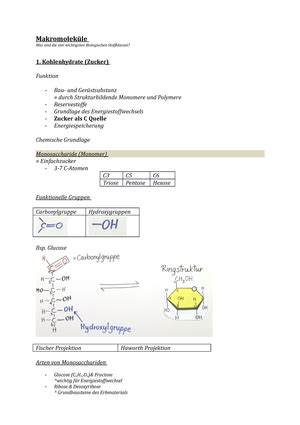 Zellbiologie VL 2 Vorlesung 2 Zusammenfassung Molekulare