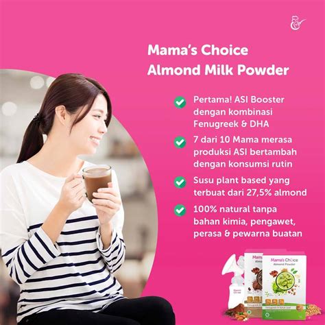 Jual Booster Asi Mama S Choice Susu Almond Alami Dha