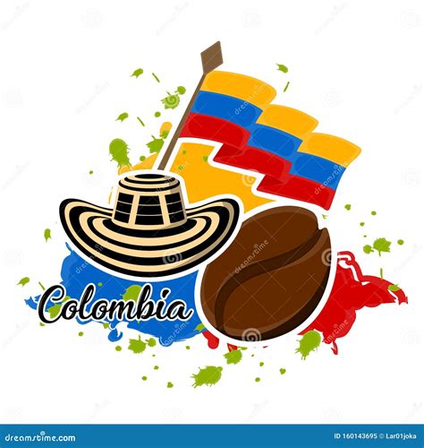 Imagen Representativa De Colombia Ilustración Del Vector Ilustración